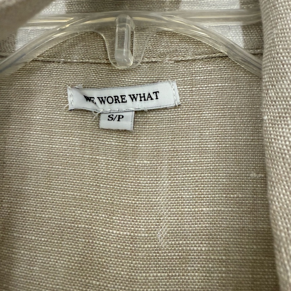 WeWoreWhat Beige Linen Jumpsuit - Picture 5 of 7